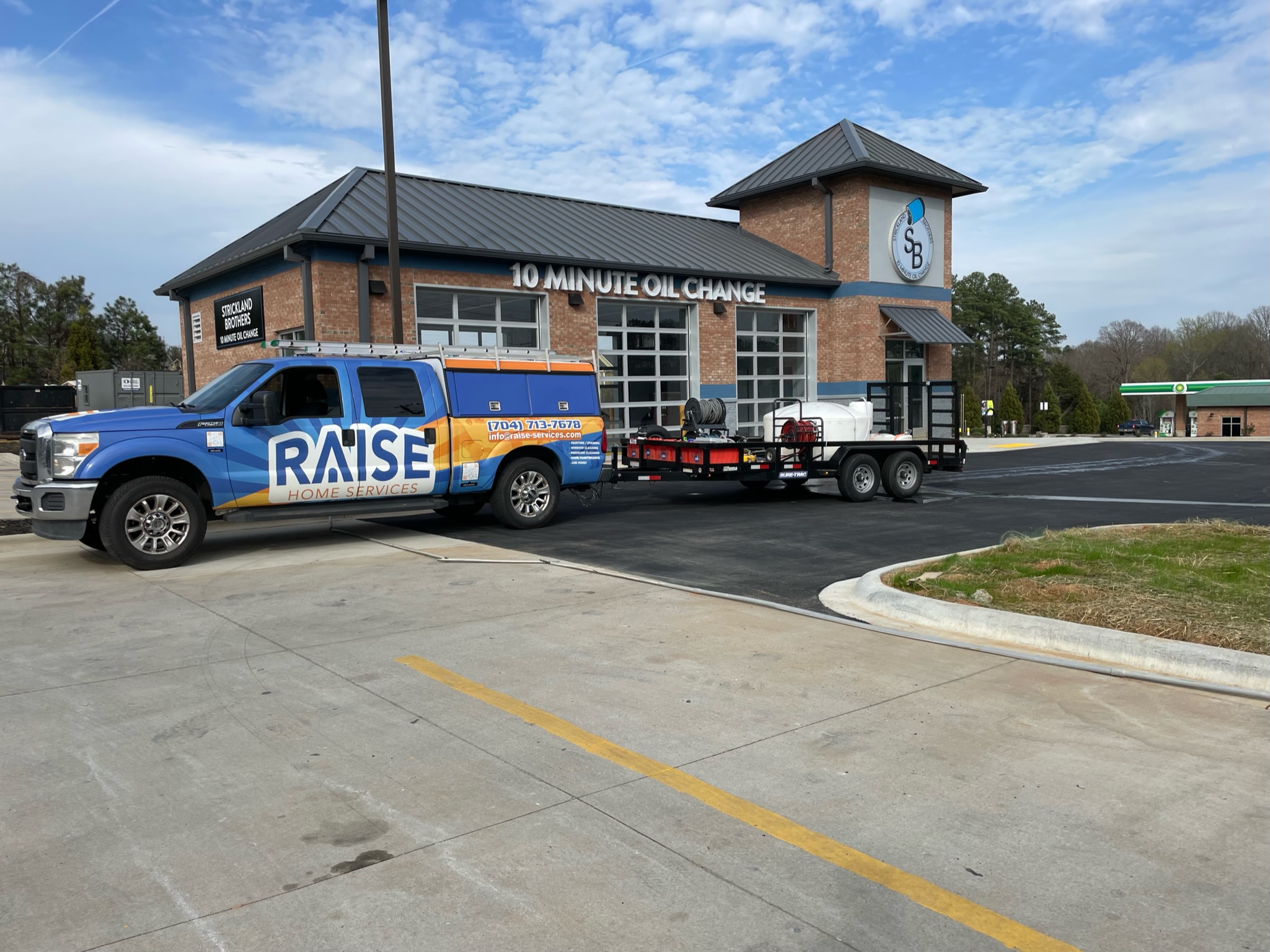 Raise Services Pressure Washing Work Truck